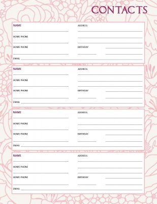 P4L My Life Planner Contact List1